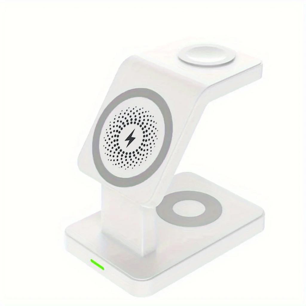 4-in-1 magnetisches kabelloses Ladegerät für Magsafe iPhone 16 15 14 13 12 Uhr AirPods Pro Wecker Schnellladestation