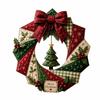 Santa Claus Christmas Quilted Wreath Craft Kit Door Hanging Xmas Craft Kit  Front Door Decor