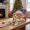 Christmas Party Favors Cartoon Dumpling Gift Box, Xmas Advent Calendar with 24 Stress Countdown Relief Squeeze Toys, Days Steamed Bun Toy Box
