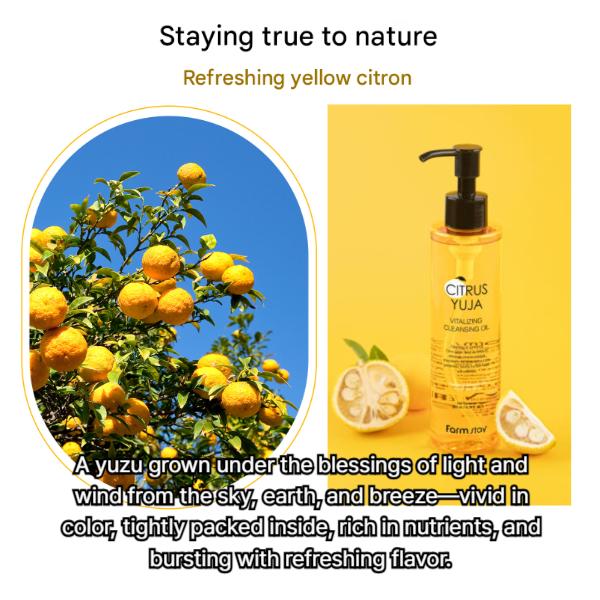 Farm Stay Citrus Yuja Vitalizing Cleansing Oil (200ml / 6.76 fl.oz.) (3 Options)