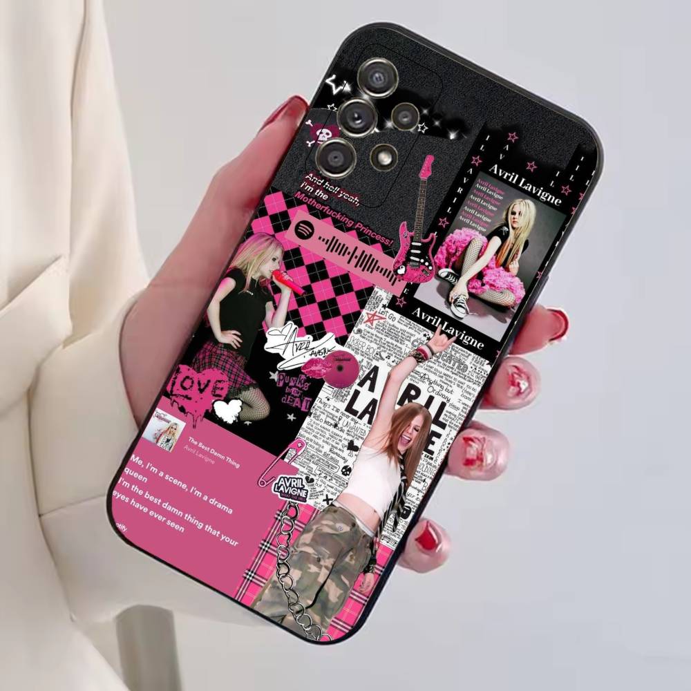 Singer Avril L-Lavigne Phone Case For Samsung S25,S24,S21,S22,S23,S30,Ultra,S20,Plus,Fe,Soft Silicone Black Cover