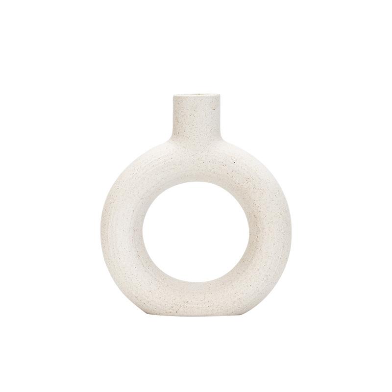 Indoor Home Ceramic Vase, Elegant And Simple Flower Arrangement, Nordic Style Ceramic Ornament