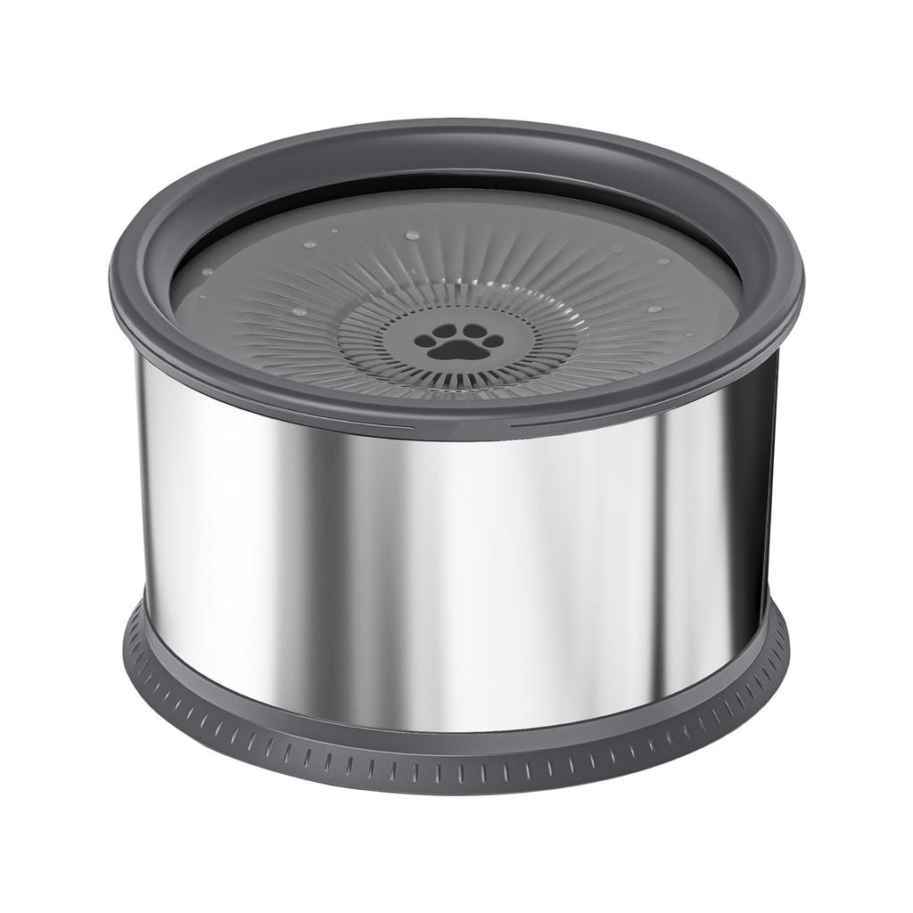 Dog Water Bowl No Spill Gallon Stainless Steel Dog Water Bowl Slow Water Bowl For Dogs Large Capacity No Dog Water Bowl With Mat Pet Water