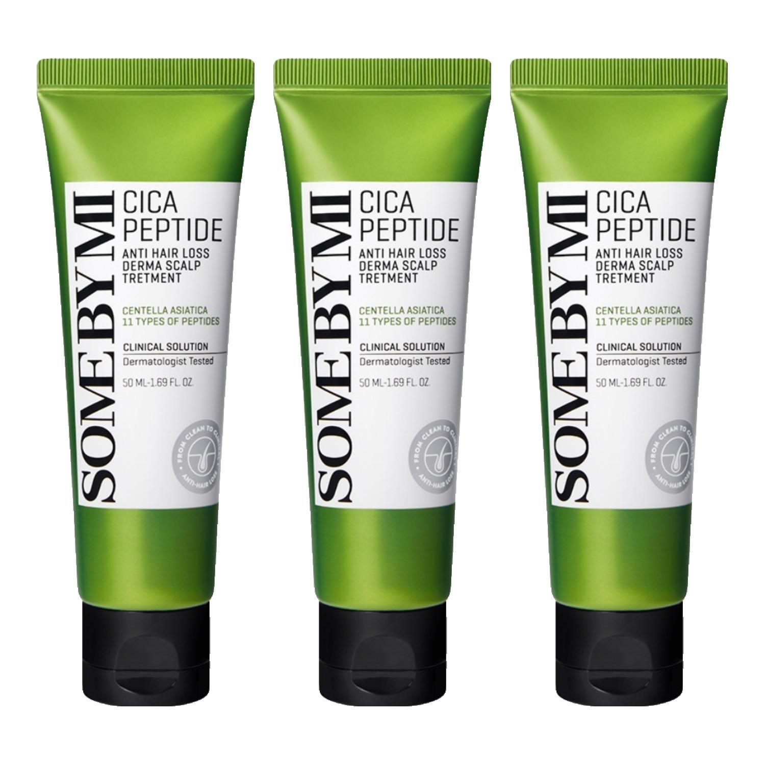 

Some By Mi Cica Peptide Anti Hair Loss Derma Scalp Treatment - Restorative & Cooling Hair Mask for Scalp Health - 50ml x 3ea (150ml)