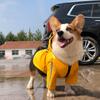 Reflektierender Hunderegenmantel mit Geschirr für kleine Hunde Corgi Shiba Inu Welpen Wasserdichte Kleidung Haustier Regenmantel undurchlässig perro