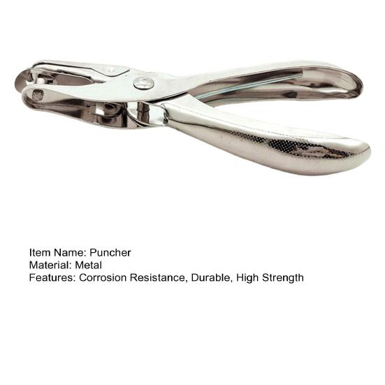 Single Hole Puncher 1/4 Inch Stainless Steel One Hole Punch Tool Handheld Small Puncher for Crafts Tags Paper Clothing Ticket