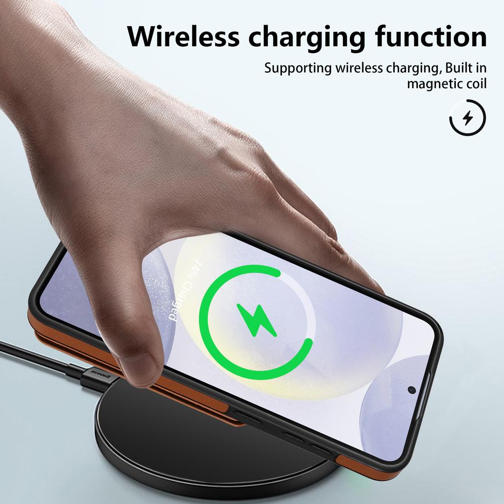For Samsung Galaxy A15 4G/5G Case Compatible with MagSafe Detachable Card Holder Kickstand Leather Phone Back Cover