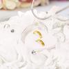 Rhinestone Decoration Ring Box Cushion Ribbon Pearl Bridal Ring Holder  Wedding Ceremony