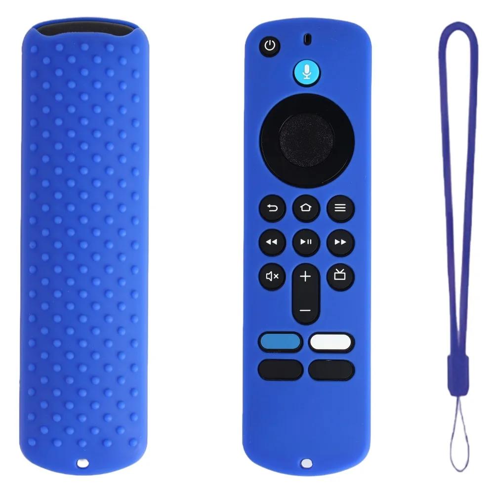 Silicone Protective Case with Lanyard Shockproof Soft Shell Remote Control Protector Cover for Amazon 2025 Fire TV Stick 4K/HD