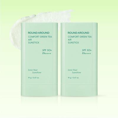 Round Around Comfort Grüner Tee Luft Sonnenschutz-Stick 19g+19g LSF 50+ LSF++++