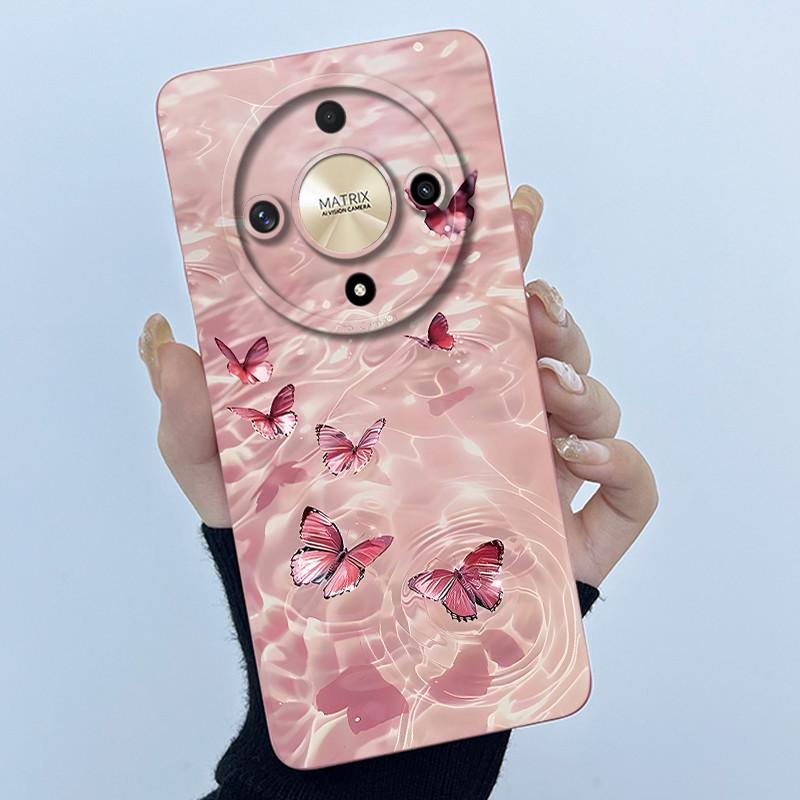 For Honor Magic5 Lite 5G Case Simplicity flower Silicone Soft Back Cases For Magic6 Lite 5G Cover Magic 5Lite 6Lite Bumper Shell