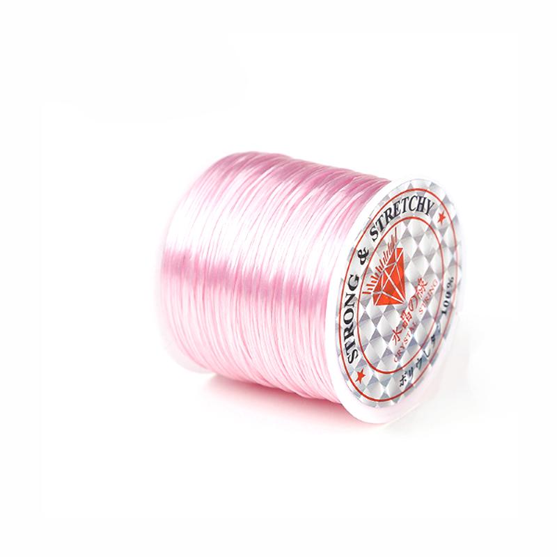 1 Roll Transparent Elastic Crystal Line Beading Cord for Jewelry Making and Garment Accessories