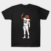 Men Black Print T-shirt Shedeur Wrist Celly No-Cut Transfer Paper Print Cotton Tshirt