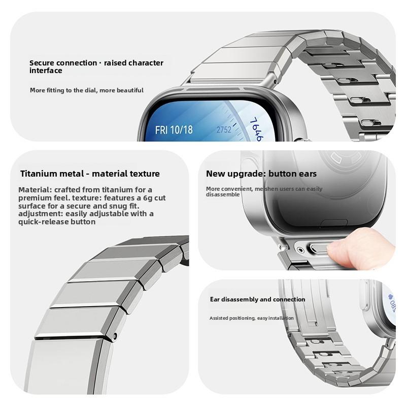 Cinturino Metallico in Titanio per Huawei Watch Fit 5 Pro Fit 4 Fit 3 Faccettato Sottile da Donna con Rilascio Rapido
