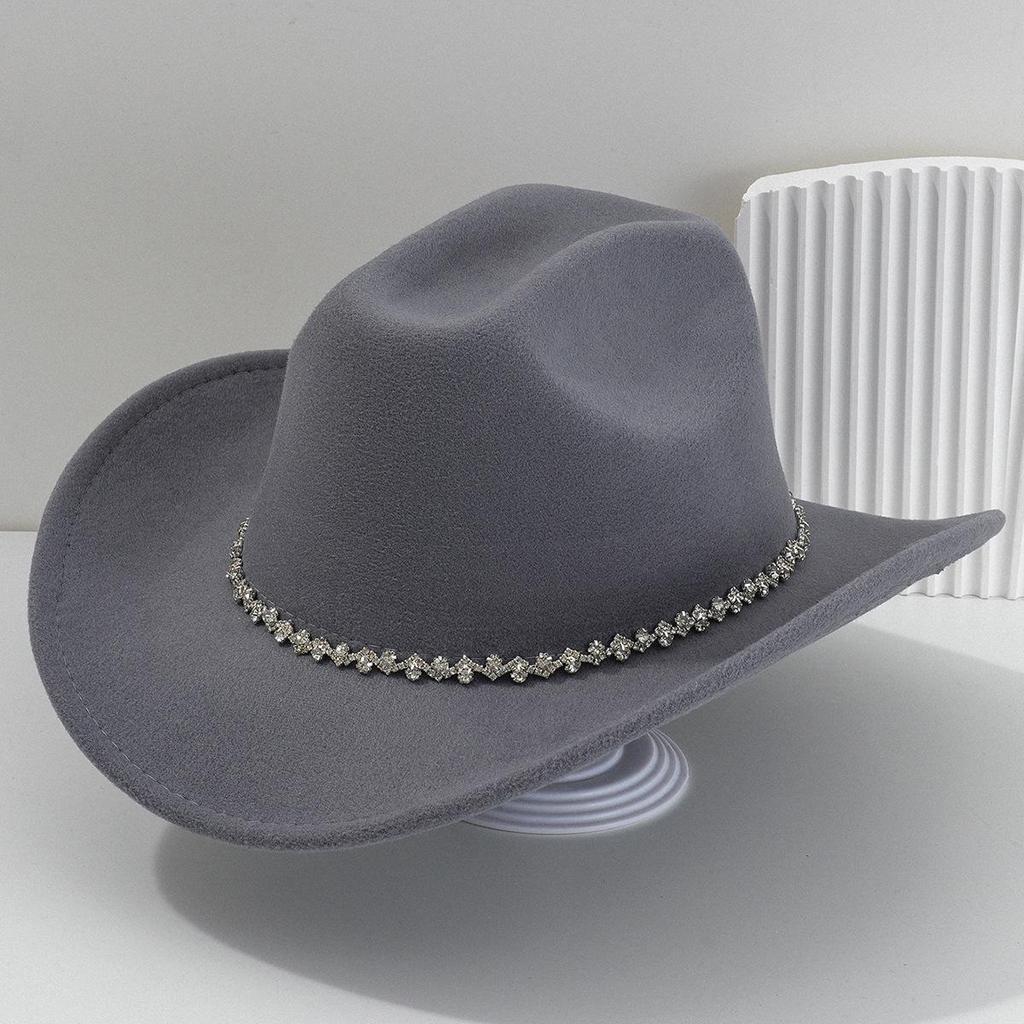 Rhinestone-Embellished Western Cowboy Hats for Men & Women, Bridal & Honeymoon Sun Hats