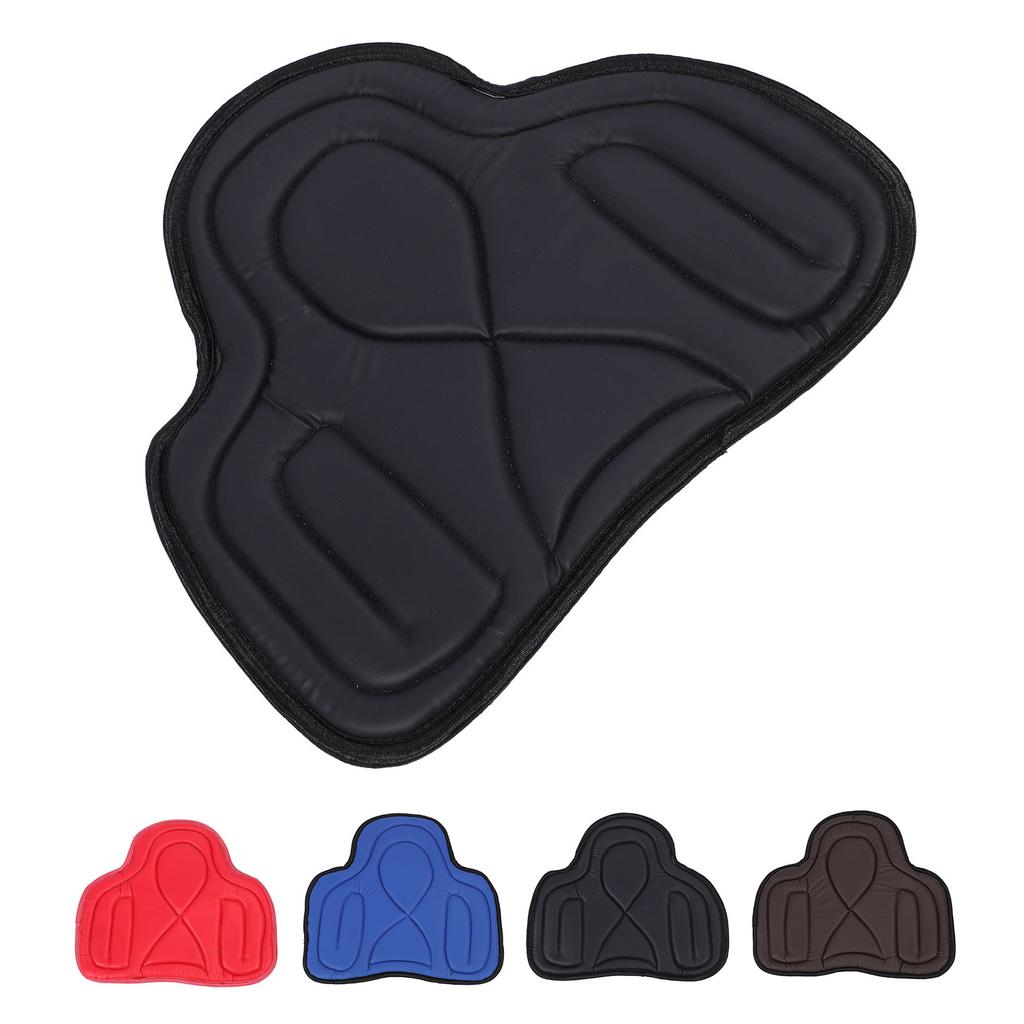 Saddle Pad PU Leather Close Fit Shock Absorbing Thickened Breathable Western Saddle Pad for Equestri