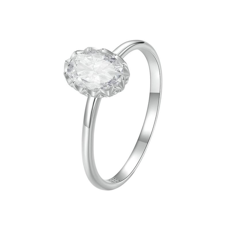 

Bamoer Dazzling 1.0CT Муассанит Кольцо D Цвет VVS1 EX Lab с бриллиантом Обручальное кольцо для женщин Обручальное серебро 925 пробы ювелирные изделия в подарок 7