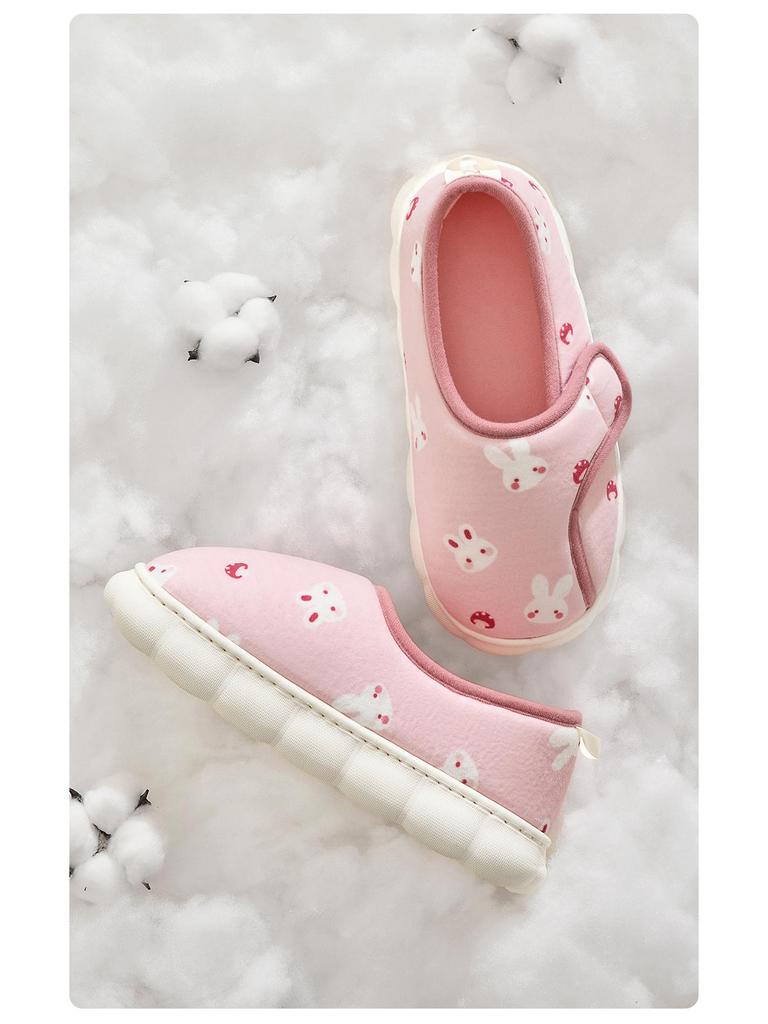 Jieliya Women's Postpartum Cotton Slippers - Warm, Non-Slip, Fleece Ankle Support for Autumn/Winter