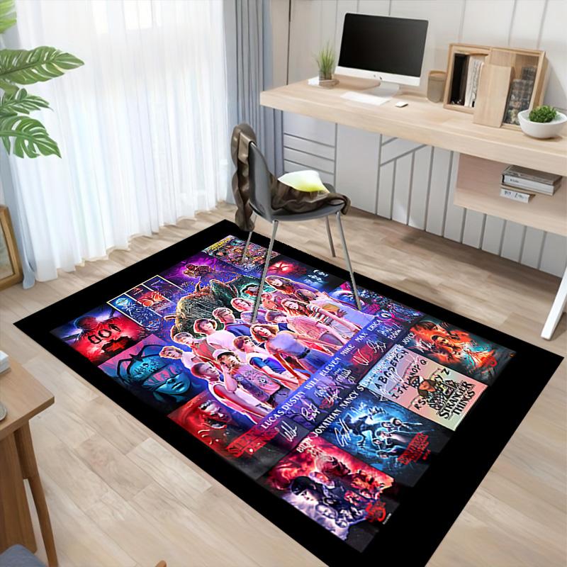 1pc Stranger Things Nightmares Carpet for Playroom Bedroom Living Room Sofa Home Decor,kids Game Area Rug Non-slip Floor Mat Y826113
