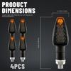 4 Stück Motorrad-Blinker, 14 LEDs, 12 V, bernsteinfarbene Lampe, Motorrad-Blinkerlicht, passend für Motorrad, Roller, Quad, Cruiser, Offroad