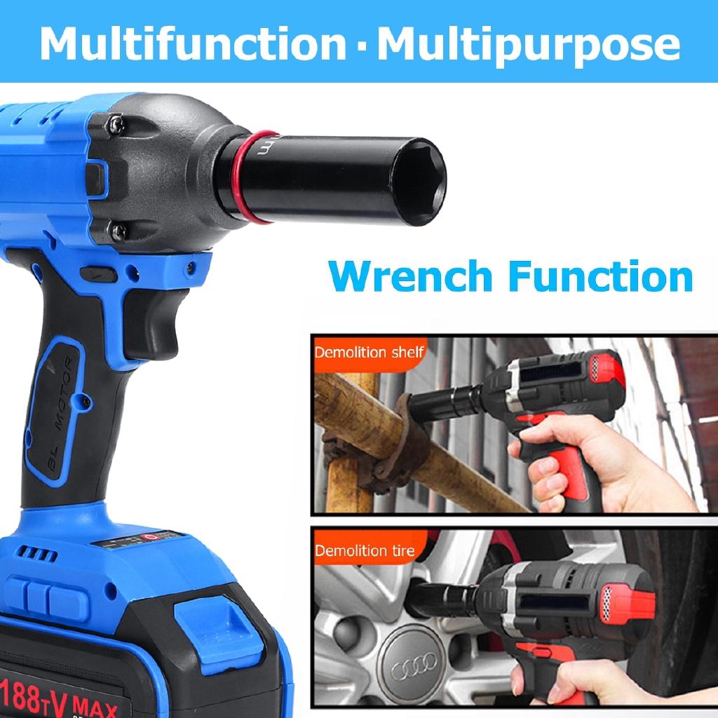 25000mah 530Nm 1/2'' Cordless Impact Wrench Power Driver Electric Wrench Socket Hand Drill Installation Power Tools New