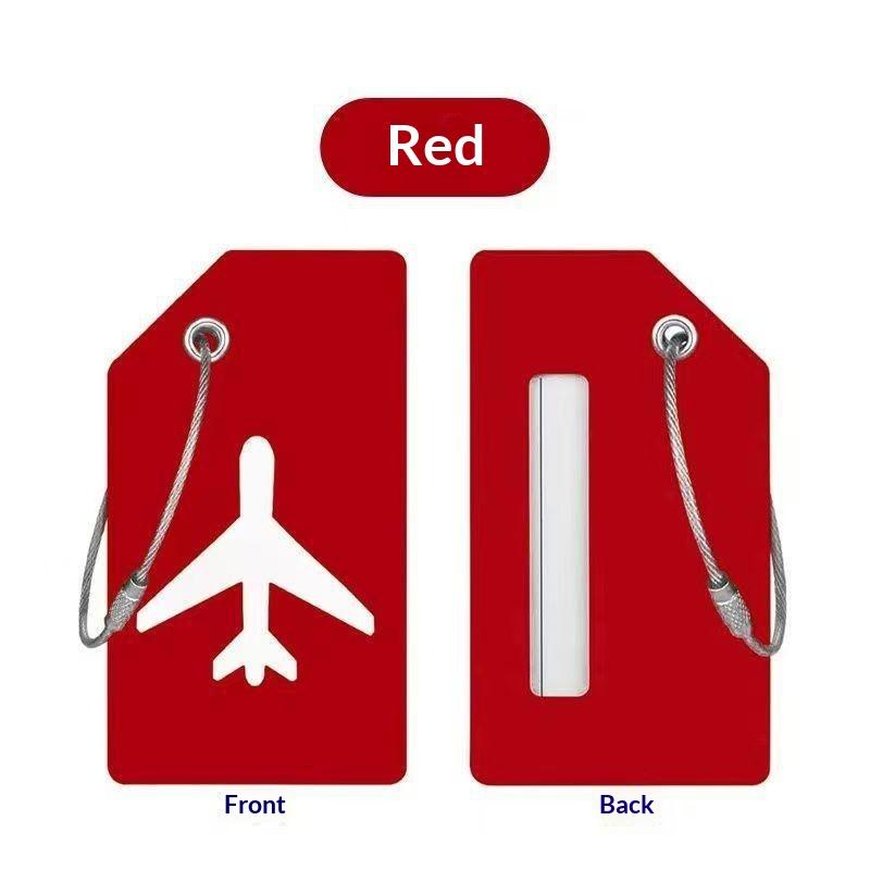 1Pc Soft Silicone Luggage Tag 7 Optional Colors Boarding Pass Baggage Name Label For Women Men Travel Use