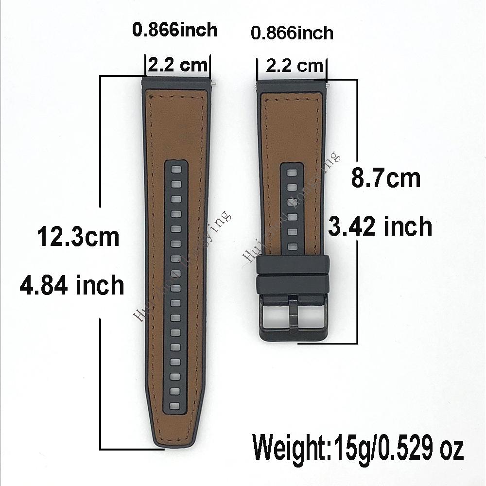 Retro FashionAccessories22mmSynthetic Leather+Silicone WatchBand For Amazfit Watch Balance 2/T-Rex3 Christmas Ideal Gift Choice