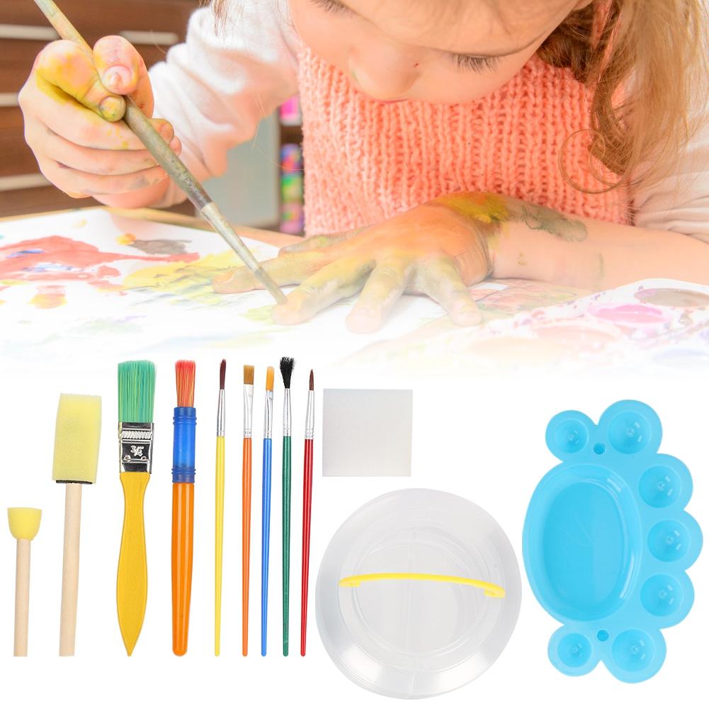 YS8011 Conjunto de Pintura Infantil DIY Grafite Pincel de Belas Artes Paleta Balde Brinquedos de Desenho