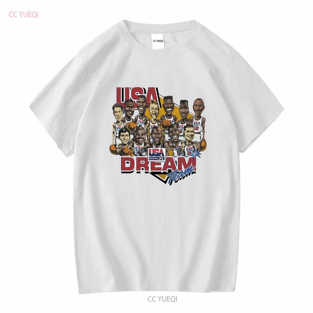 Vintage Style 1992 Basketball T Shirt 90s Dream Team Usa Vintage Washed Unisex Graphic Top For Everyday Wear Breathable