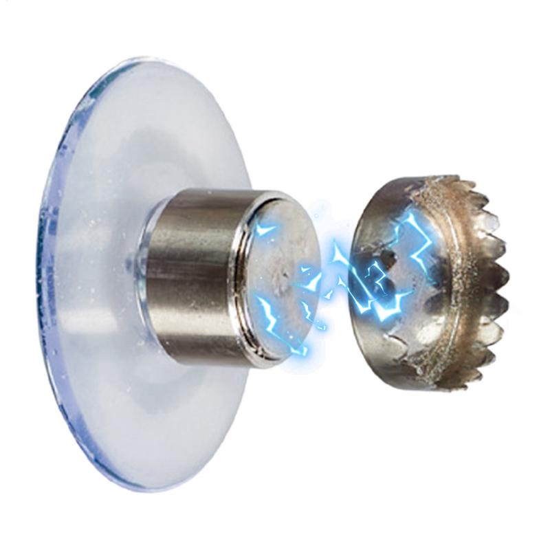 Bathroom Punch-Free Wall Mounted Soap Shelf Stainless Steel Magnet Suction Soap Holder Wall Hanging Drain Rack Storage Holder