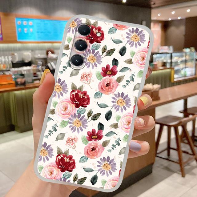 

Чехол с цветочным узором для Samsung Galaxy S23 S22 S21 S20 Fe S10 Plus Ultra Lite S9 S8 S7 Edge S10e 5g Мягкий силиконовый чехол For Samsung S23Ultra