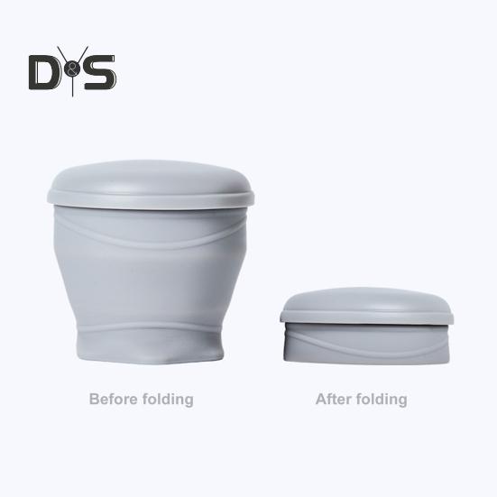 Silicone Folding Water Cup with Lanyard 180ML Reusable Portable Drinking Mug Wide-Mouth Lightweight Collapsible Drinking Vessel for Travel Outdoor