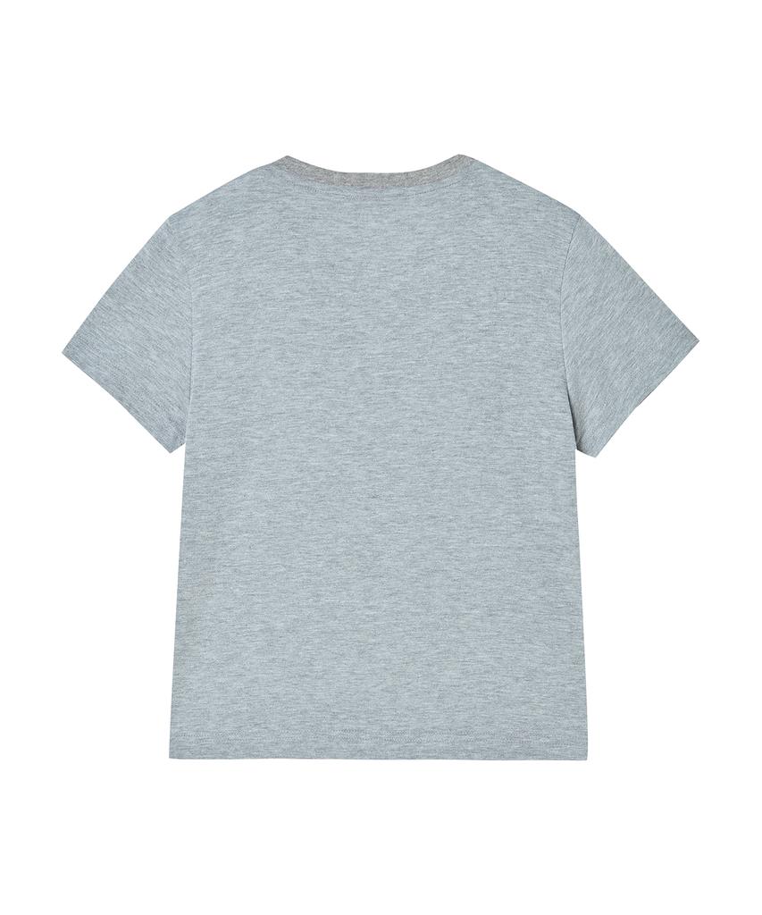 AWESOME STUDIO Kitsch Patchwork T-Shirt Melange Gray
