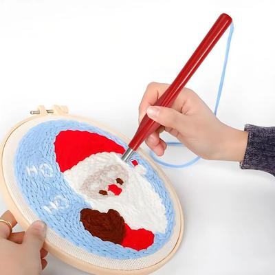 1/4pcs Adjustable Embroidery Punch Needle Kit DIY Craft Stitching Applique Accessories Magic Embroidery Pen 2.5/3/3.5/5.0mm Tip