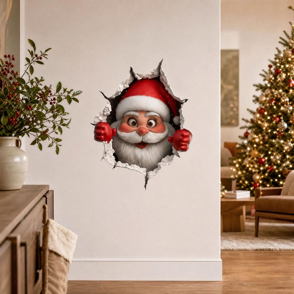 Christmas Wall Sticker Decorative Holiday Self-Adhesive Decal for Home Party