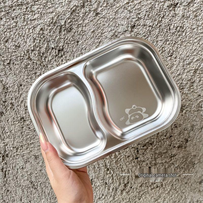 316 Stainless Steel Dinner Plate for Home & Kindergarten, Anti-fall, Multiple Sizes