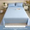 Thick Brushed Striped Bed Sheet Minimalist Solid Student Dormitory Single/Double 3Pcs Set