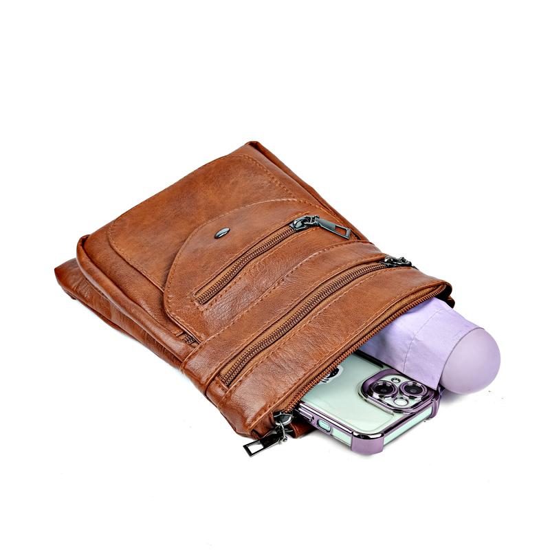 Damer Axelväska Liten Väska Kvinnor Casual Damplånbok Toppkvalitet Telefonficka Brun Kvinnor Mode Crossbody-väskor För Flickor
