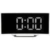 Digital Alarm Clock Mirror Smart Light Sensing Curved Screen LED Clock Digital Temperature Display Alarm Clock for Student