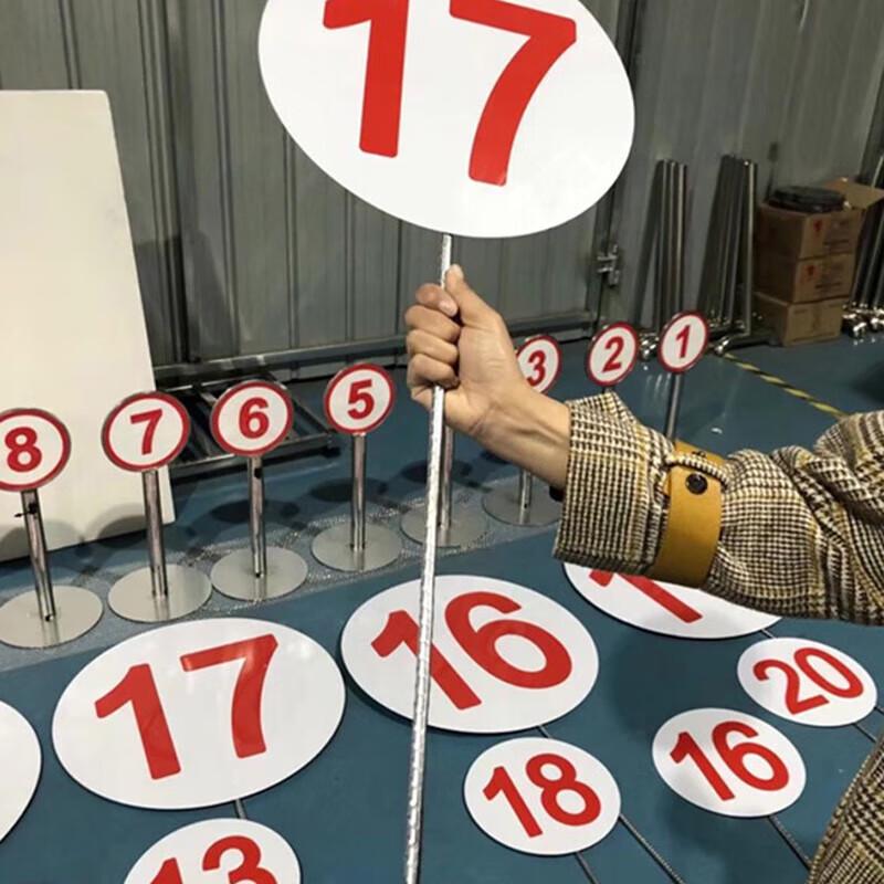 Čísla pro střelnici vkládaná do země