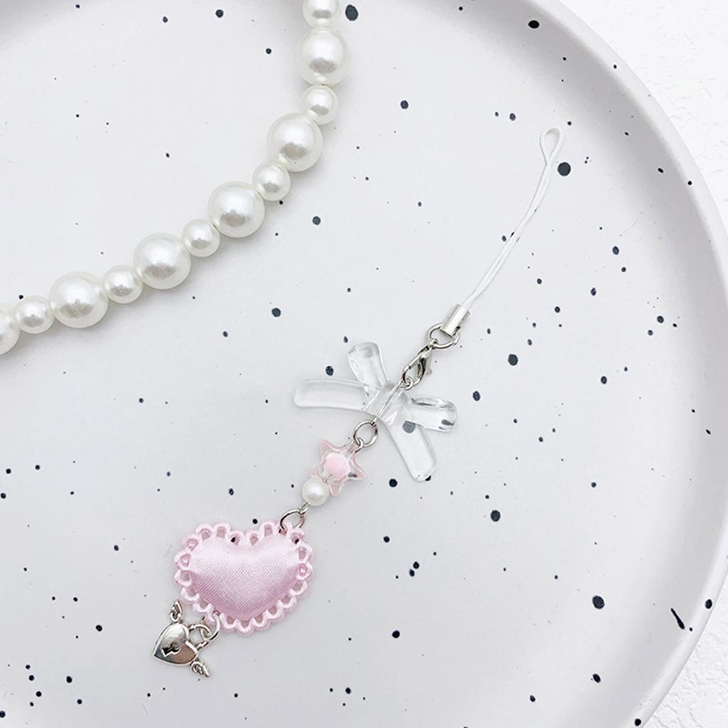 Fashion Heart Bowknot Star Agățat Pandantiv telefon Breloc Snur Buzunar Breloc Curea Geantă Decorare Portofel Pandantive