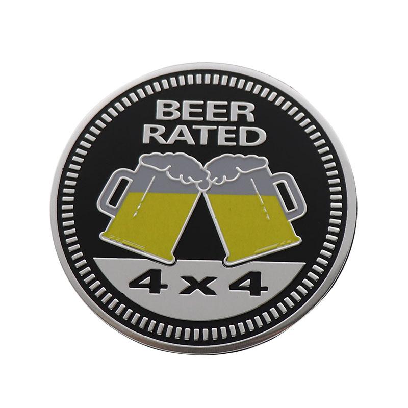 3D Car Styling Beer Blizzard Coffee Veteran Zombie 4x4 RATED 4x4 for Car Door Fender Trunk Rear Bonnet Nameplate Decal Emblem Badge Sticker