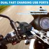 Motorcycle USB Fast Charger Waterproof SAE to USB Motorcycle Charger Double USB Type C PD and Quick Charge 3.0 Socket Connector