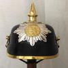 Deutscher Preußischer Pickelhaube Helm, Kaiserlicher Offiziershelm Tragbar für Erwachsenen-LARP, Cosplay-Reenactment-Rüstung