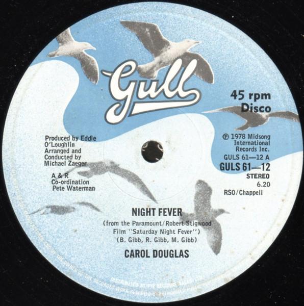 

12inch Record CAROL DOUGLAS - Night Fever GULS6112 Gull 1978 UK Soul/Funk Used