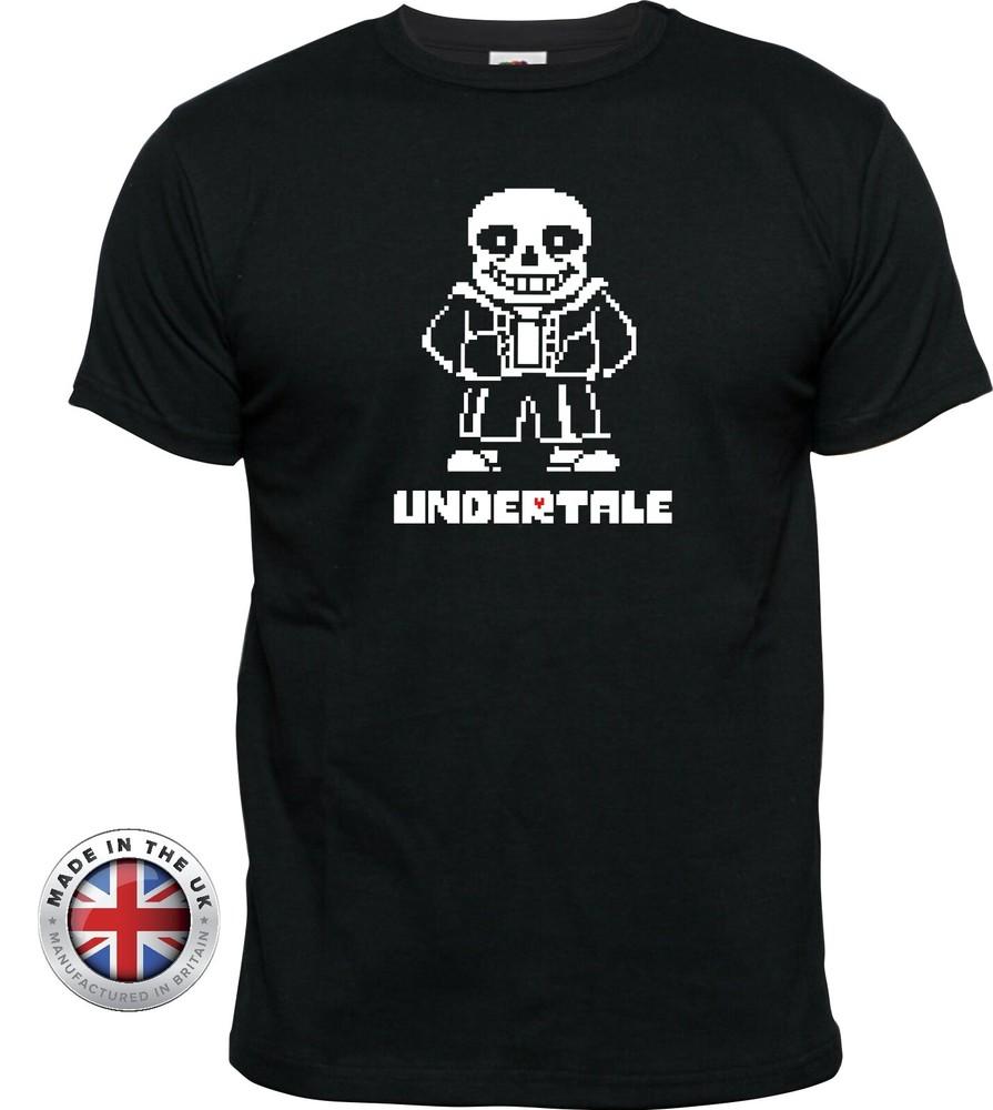 Футболка UNDERTALE с изображением скелета Санса, черная футболка.. Унисекс, женская и детская одежда L