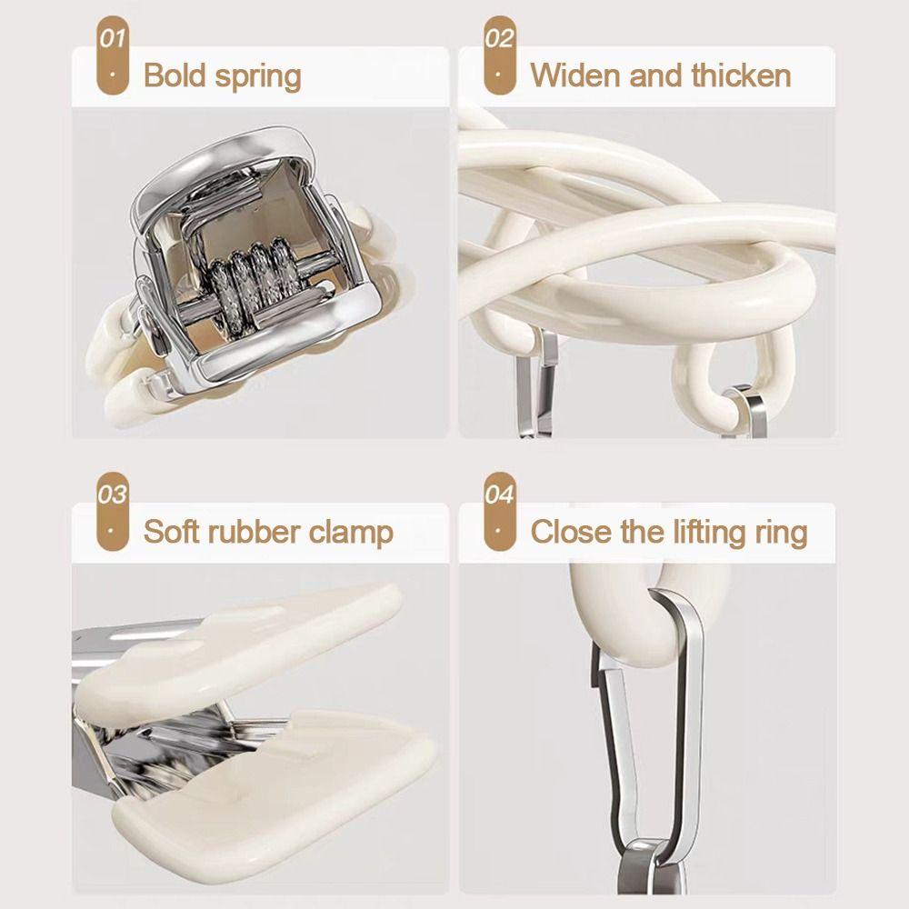 Stainless Steel Clothes Hanger with 20 Clips Sock Hangers Laundry Drying Rack for Socks Underwear