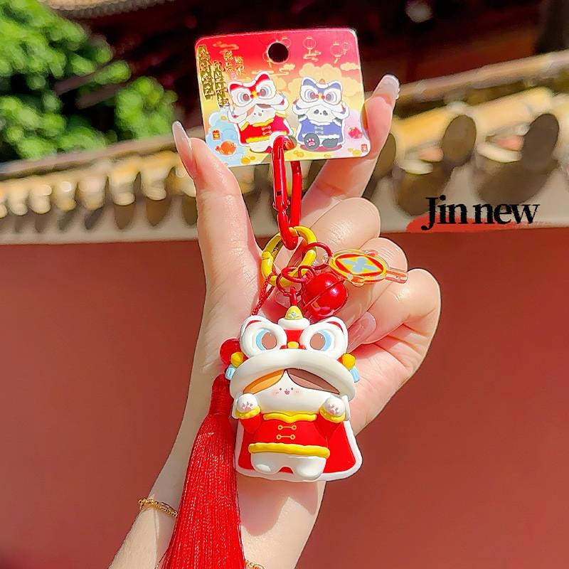 Joyful Lion Dance God Of Wealth Capybara Plush Pendant With Hanging For Year New