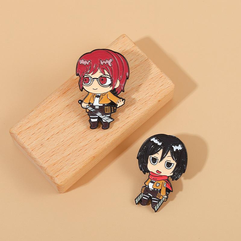 Stylish Eren Yeager Brooch Featuring Alluring Anime Design Ideal For Personal Accessories