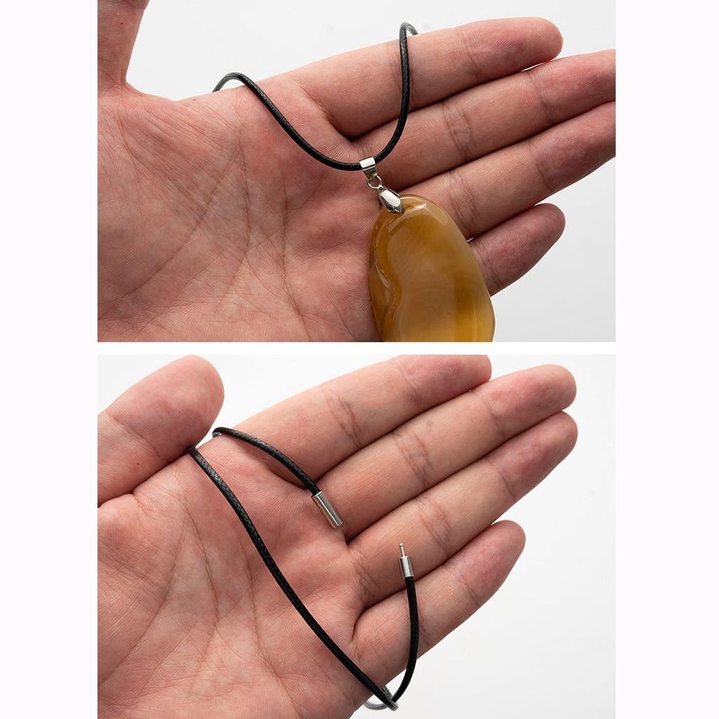Polyester Pendant String Fashion Braided Necklace Cord Wax Rope Chain with Enduring Clasp DIY Jewelry Making Supplies